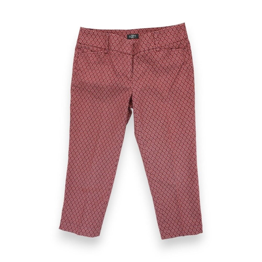 Ann Taylor‎ Loft Marisa Pants Womens Size 2P Boho Abstract Casual Stretchy